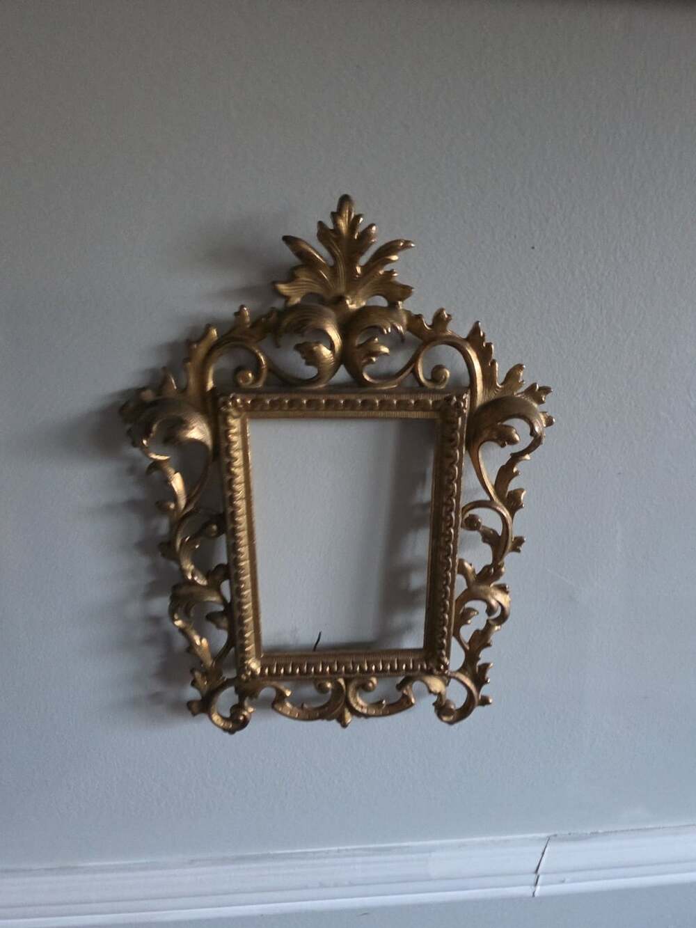 Antique Rococo Style Brass Picture Frame - , - Picture 3 of 10